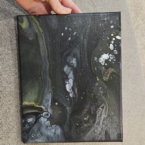 Abstract Black and Gold Canvas Art